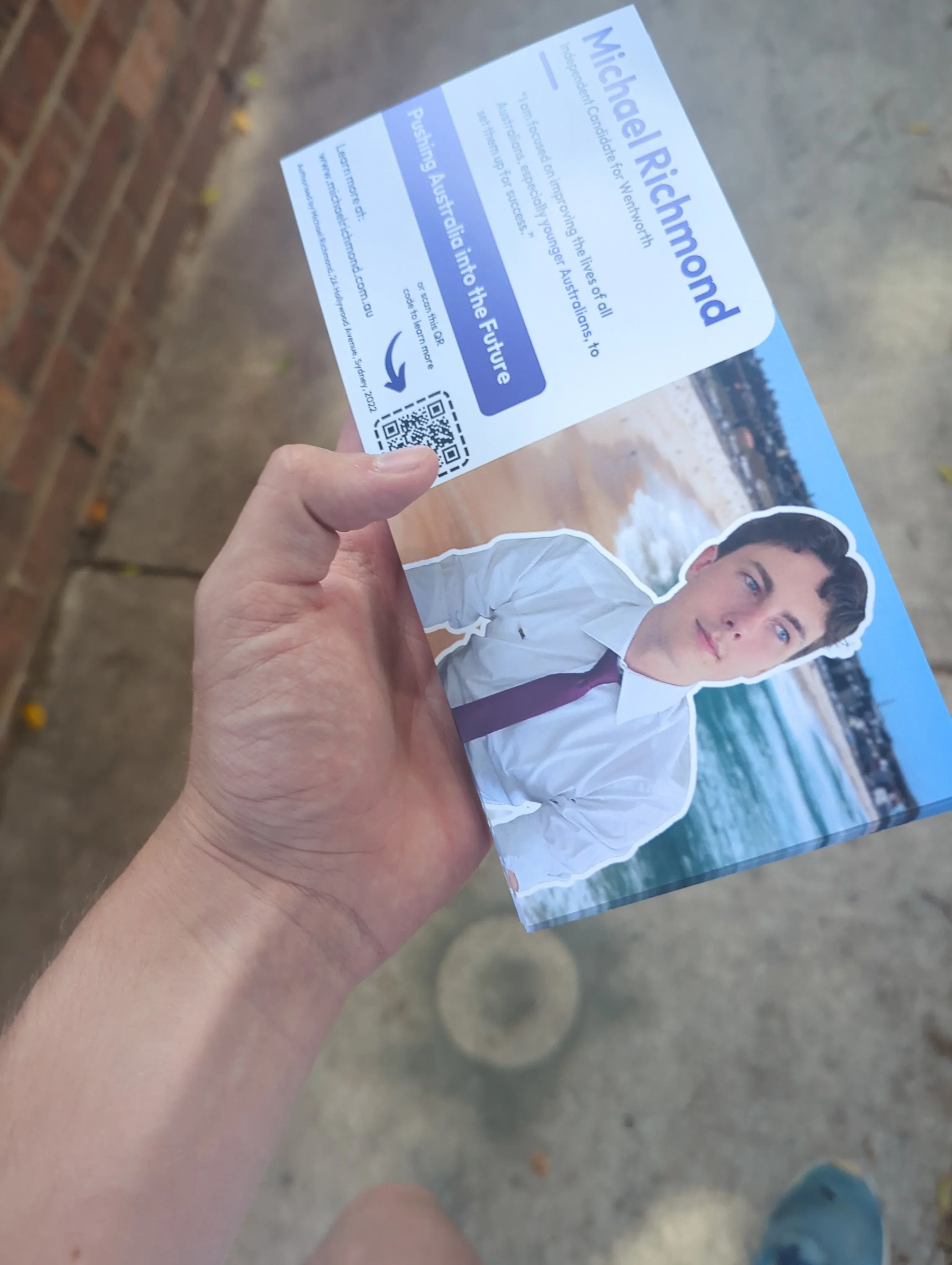 Campaign flyer being letter-dropped